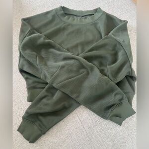 ALO Yoga Crop Mesh Crew Neck Sweater